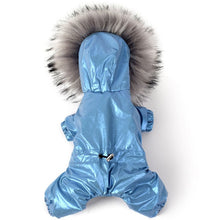 Load image into Gallery viewer, Luxury Fur Collar Dog Clothes Waterproof Windproof Dog Overalls for Small Dog Adjustable Waist Warm Puffy Pet Clothing Hair Free