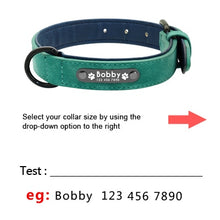 Load image into Gallery viewer, Custom Dog Collars Leather Personalized Pet Dog Tag Collar Leash Lead For Small Medium Large Dogs Pitbull Bulldog Pugs Beagle