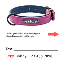 Load image into Gallery viewer, Custom Dog Collars Leather Personalized Pet Dog Tag Collar Leash Lead For Small Medium Large Dogs Pitbull Bulldog Pugs Beagle