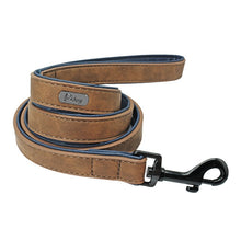 Load image into Gallery viewer, Custom Dog Collars Leather Personalized Pet Dog Tag Collar Leash Lead For Small Medium Large Dogs Pitbull Bulldog Pugs Beagle