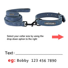 Load image into Gallery viewer, Custom Dog Collars Leather Personalized Pet Dog Tag Collar Leash Lead For Small Medium Large Dogs Pitbull Bulldog Pugs Beagle