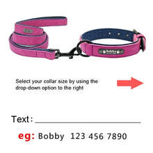 Load image into Gallery viewer, Custom Dog Collars Leather Personalized Pet Dog Tag Collar Leash Lead For Small Medium Large Dogs Pitbull Bulldog Pugs Beagle