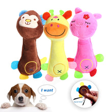Load image into Gallery viewer, Cute Pet Dog Cat Funny Fleece Durability Plush Dog Toys Squeak Chew Sound Interactive Toy Fit For All Pets Long Plush Puppy Toy