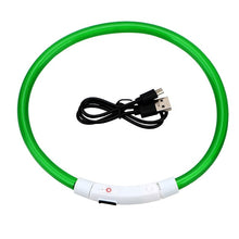 Load image into Gallery viewer, Led Usb Dog Collar  Pet Dog Collar  Night Dog Collars Glowing Luminous Rechargeable LED  Night Safety Flashing Glow
