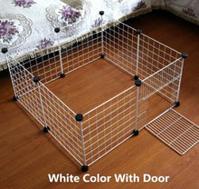 Load image into Gallery viewer, DIY Pet Fences Dog Cage Playpen Iron Net Cat Puppy Kennel House Animal Bird Rabbit Guinea Pig Playing Sleeping Room
